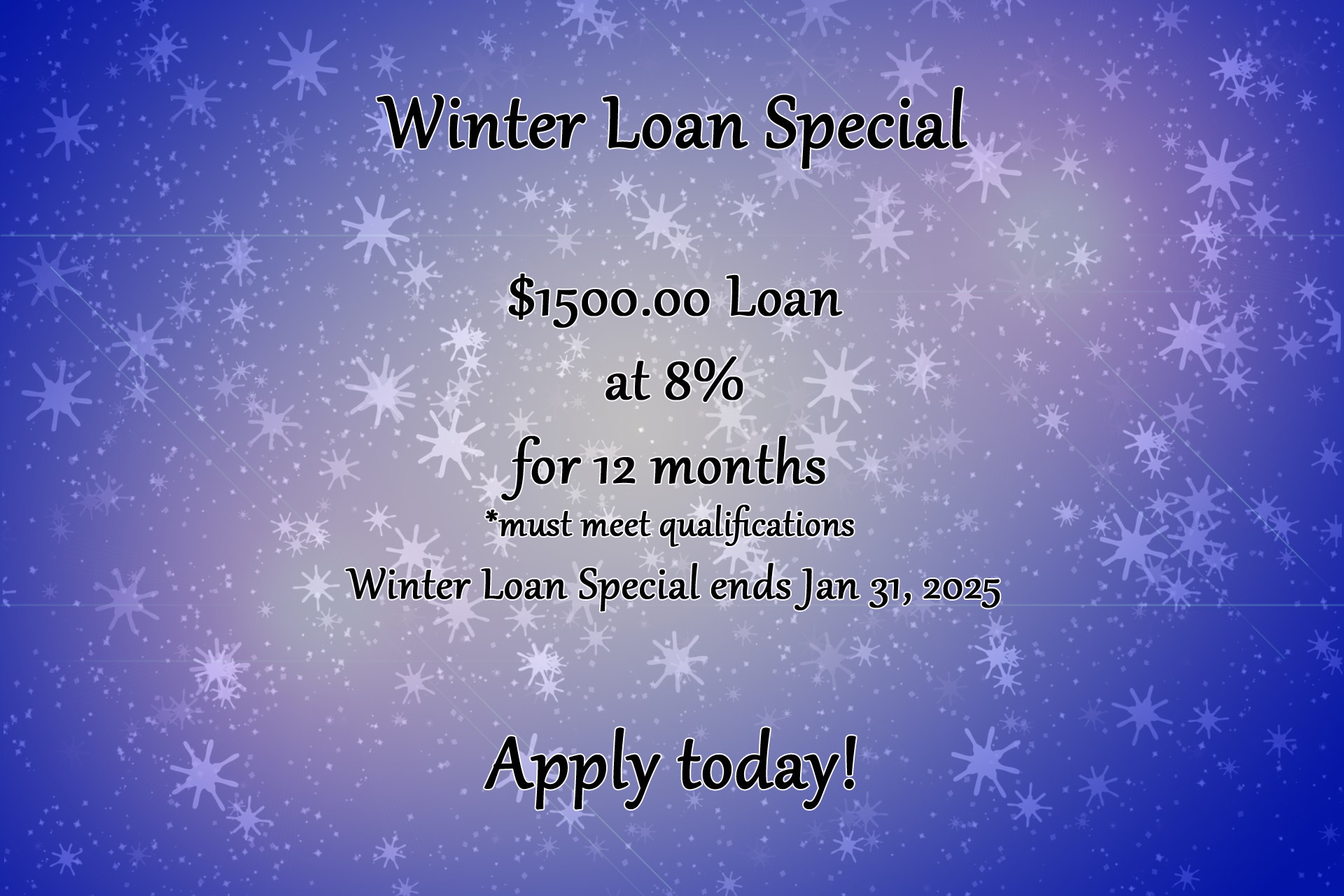 Winter Loan Special